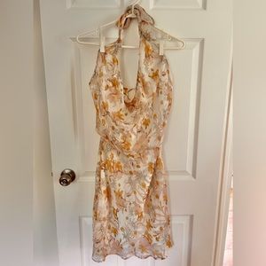 Y2K Guess by Marciano floral tie neck mini dress